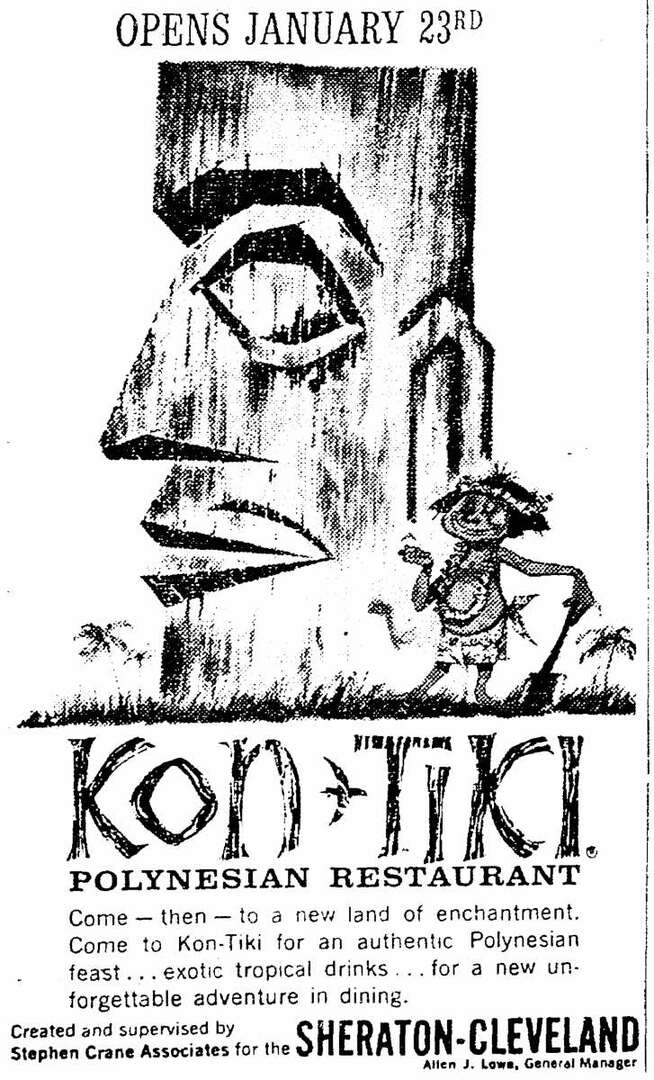 Advertisement announcing the opening of the Kon-Tiki