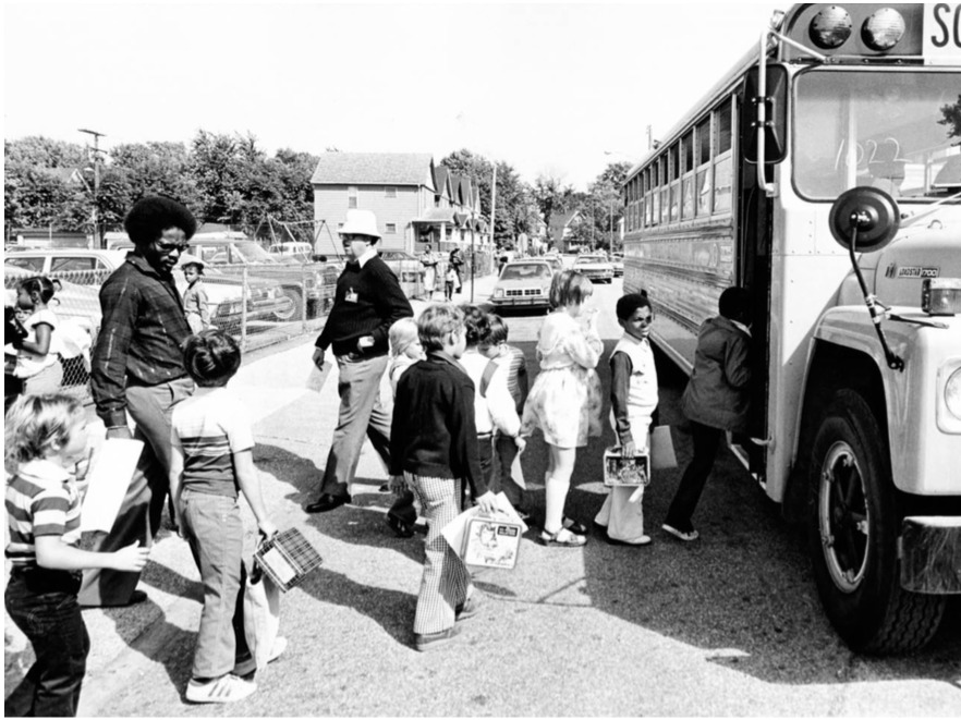 Busing begins in Cleveland