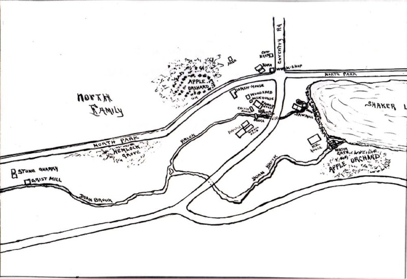 Hand-drawn North (Mill) Family Map.