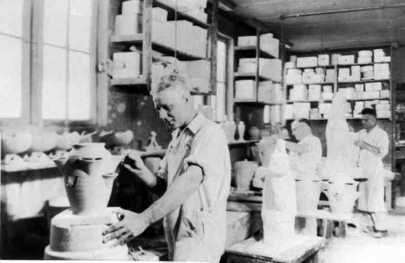 Workers at Cowan Pottery