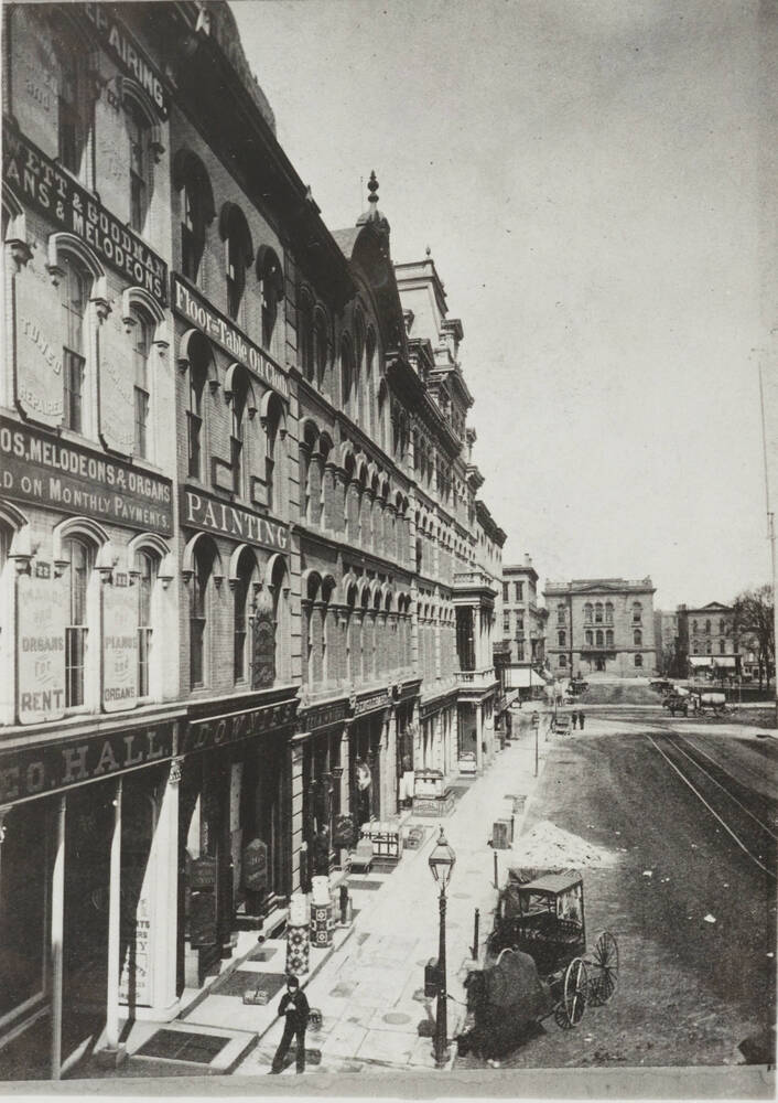 Looking North Along Public Square's Western Face