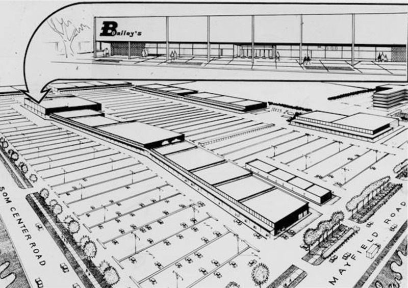 Rendering of Bailey's Eastgate Store, 1959