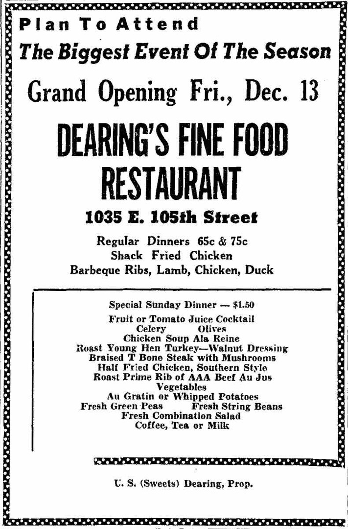 Dearing's Arrives on the "Gold Coast"