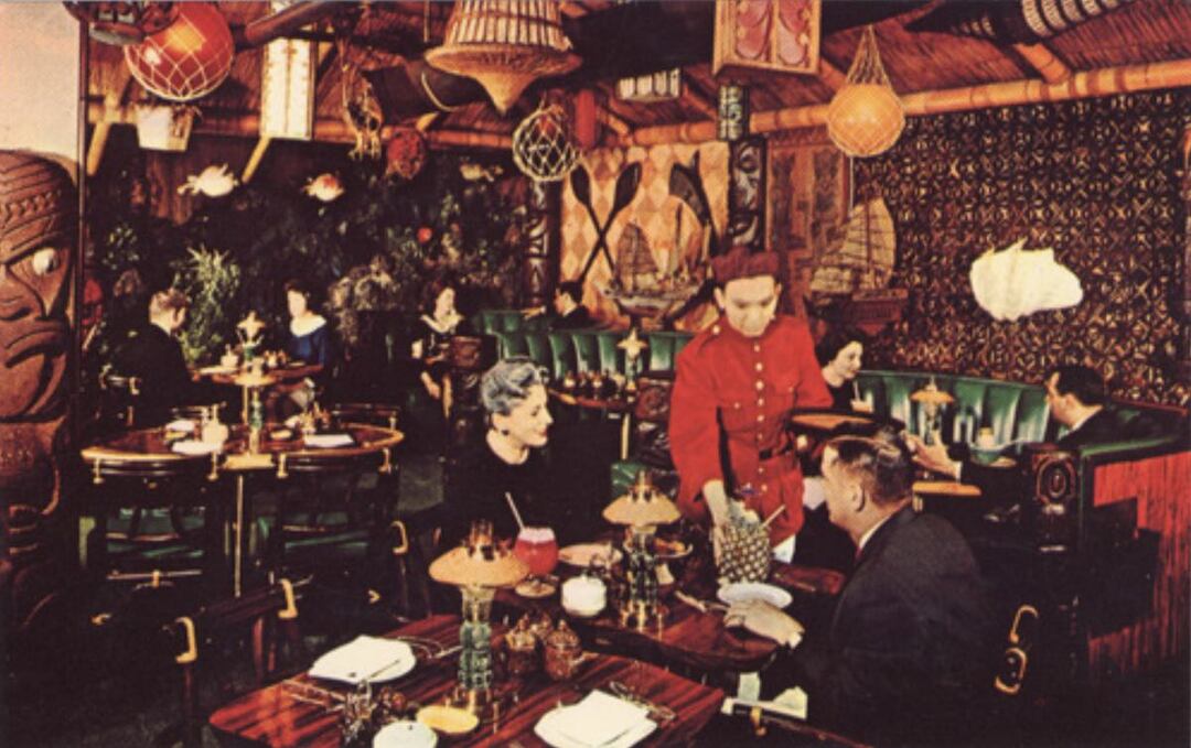 Kon-Tiki diners and a server.