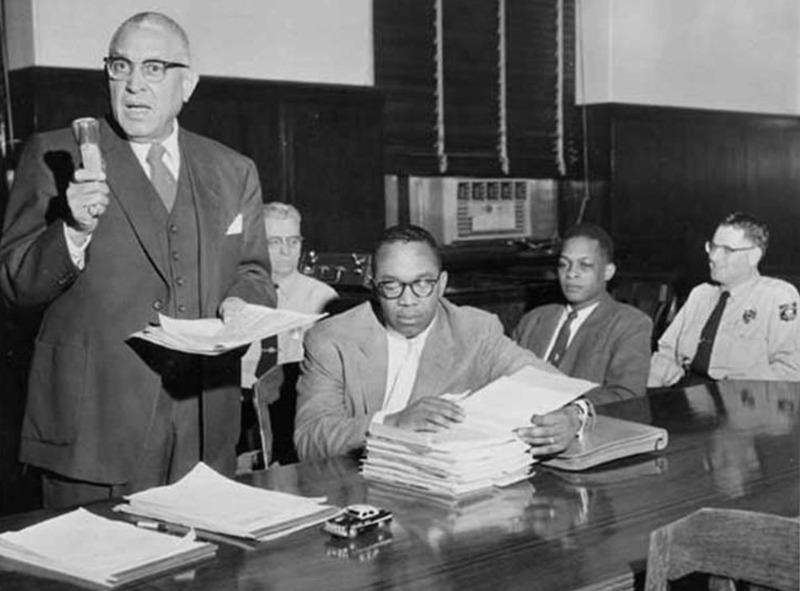 Gillespie in Courtroom, 1958