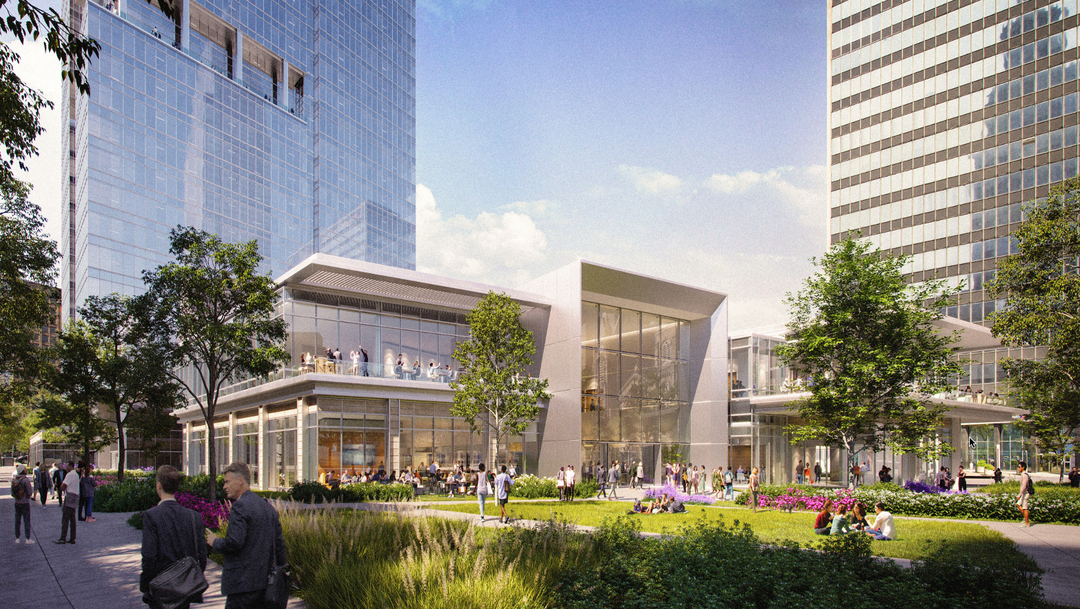 Architectural Rendering of Sherwin-Williams Pavilion and Tower