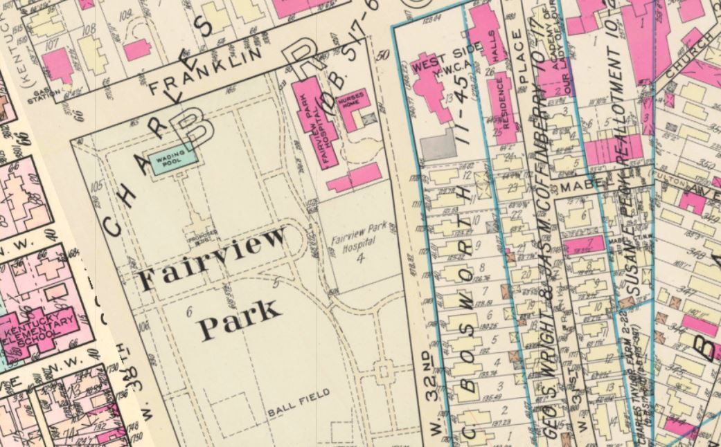 Plat map depicting YWCA Site