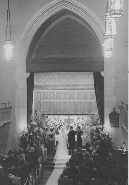 Wedding in Parish Hall, 1947