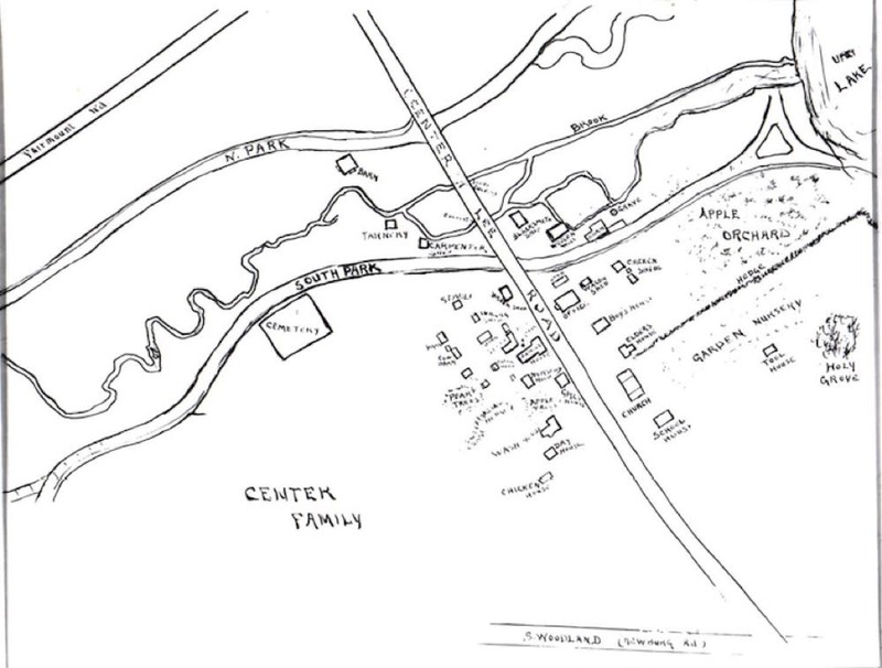 Hand-drawn Center Family Map