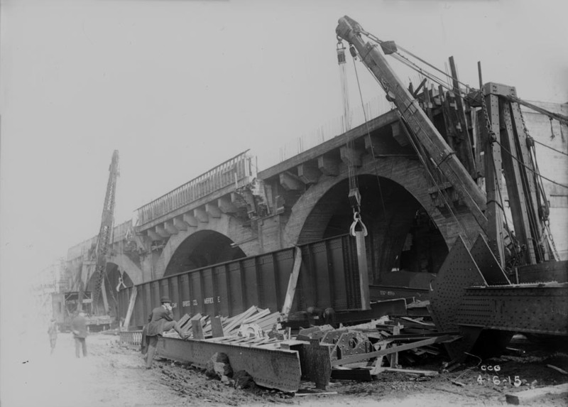 Holton Ave. Bridge Construction, ca. 1915