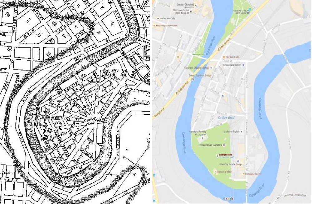 Cleveland Centre - 1835 and 2015