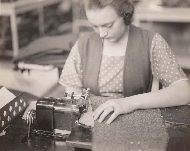 Woman Sewing, ca. 1920