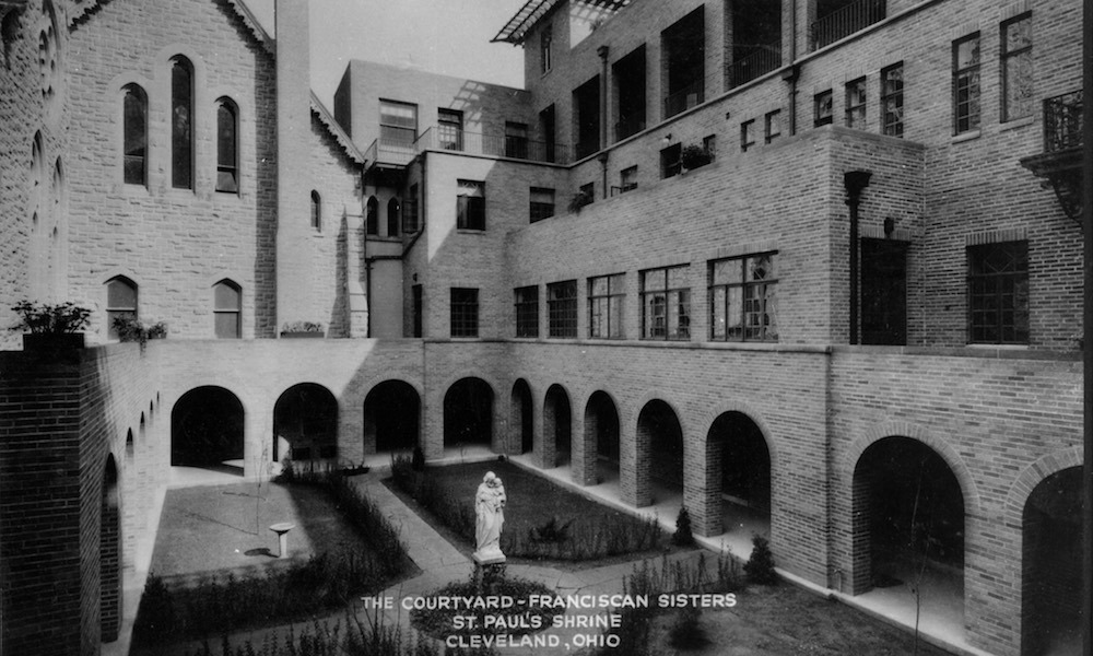 Courtyard of the Franciscan Sisters, ca. 1930s