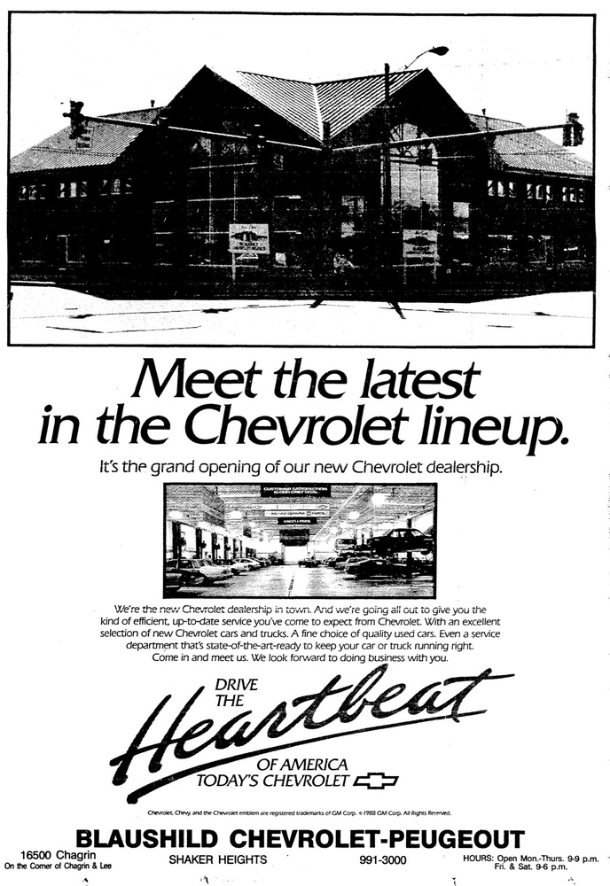 Blaushild Chevrolet-Peugeot Grand Opening, 1989