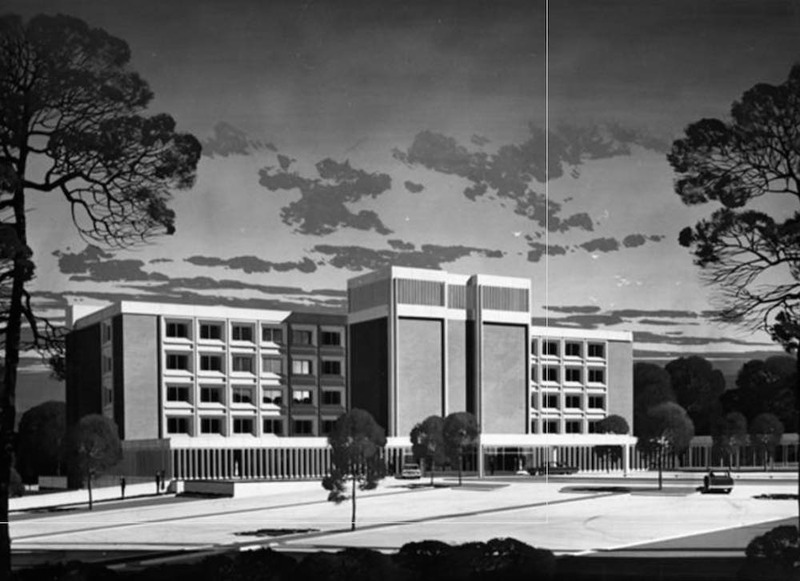 Hillcrest Hospital Rendering, 1966