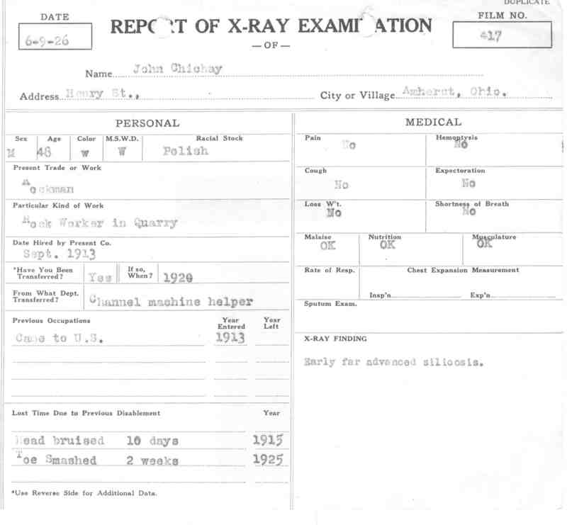 Medical Report, 1926