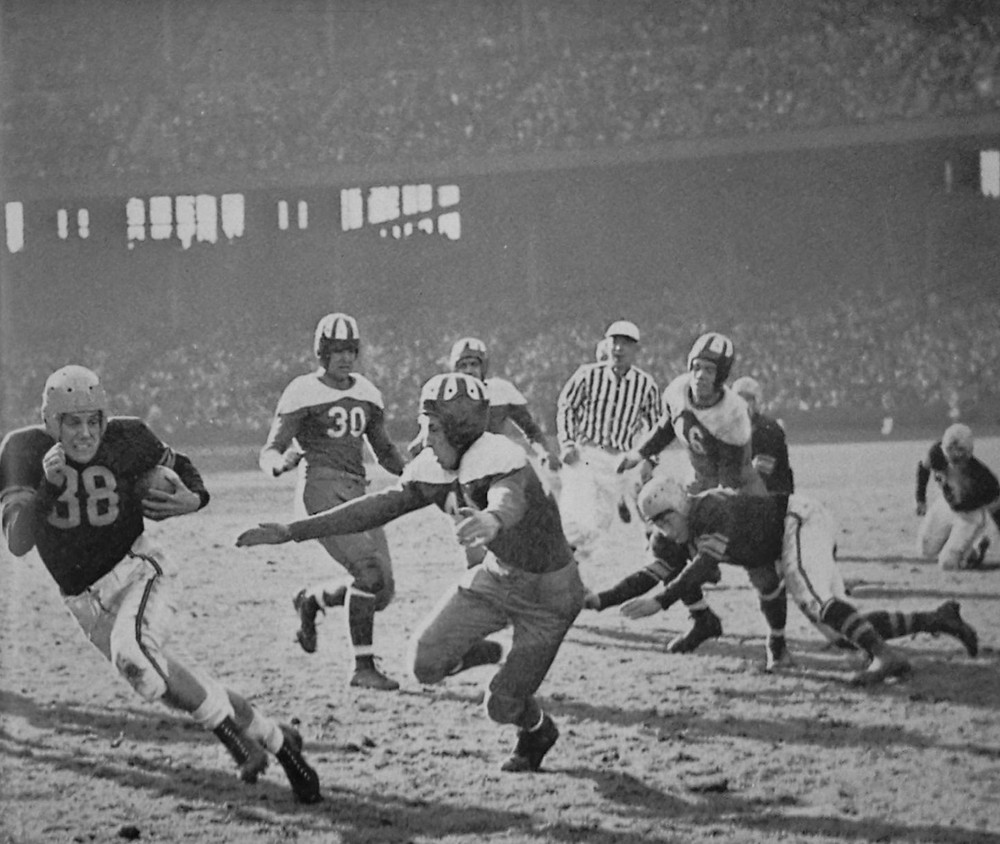 Action During the 1946 Charity Game, Cathedral Latin vs. Holy Name