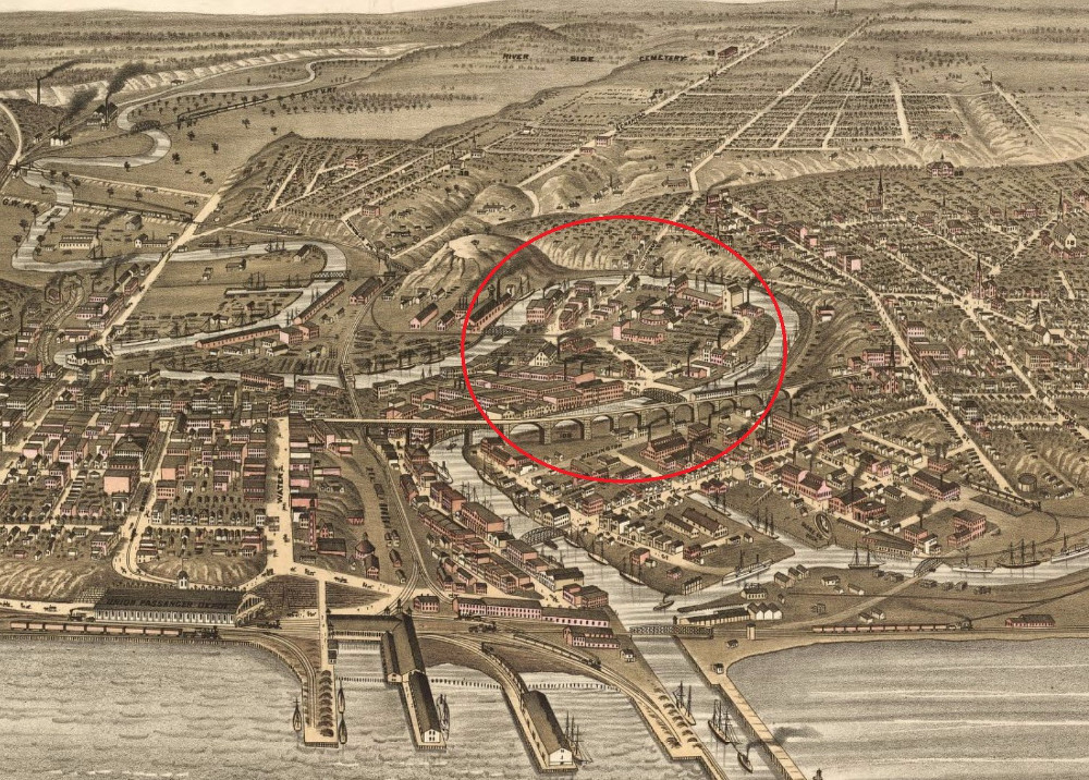 Bird's Eye View Map - 1877