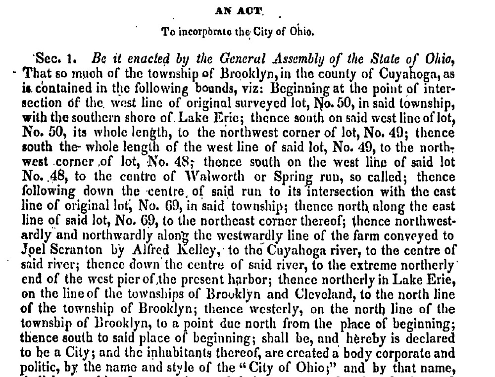 Official Boundaries in 1836