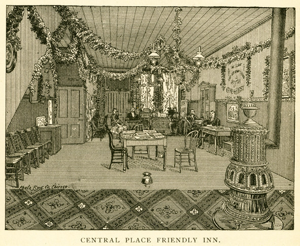 Friendly Inn Interior, 1876