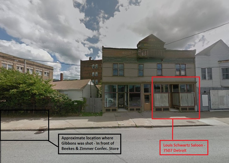 Site of Shooting and Louis Schwartz' Saloon