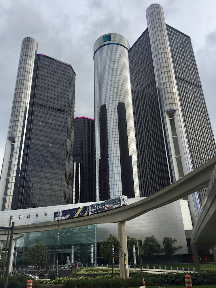 Detroit People Mover at Renaissance Center, 2016