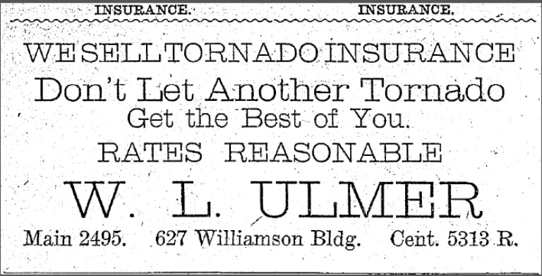 Insurance Advertisement, April 29, 1909