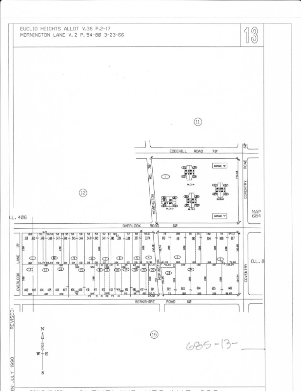 Diagram of Mornington Lane Condominiums, 1964