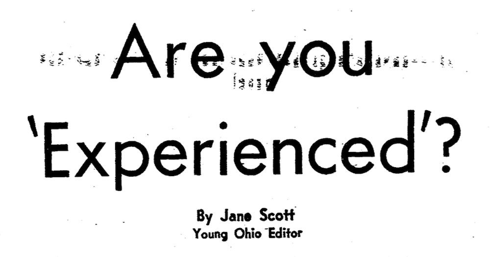 Are You 'Experienced'?