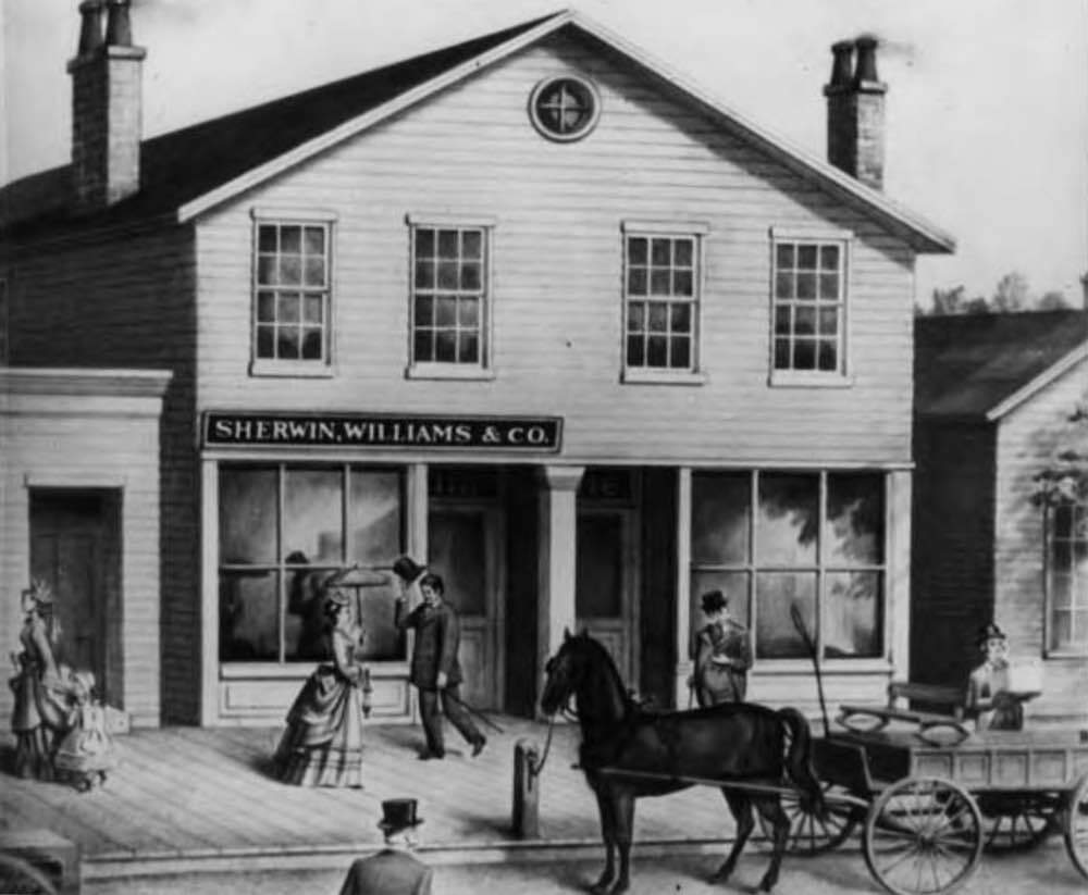 Drawing of Original Sherwin-Williams Co. Store<br />