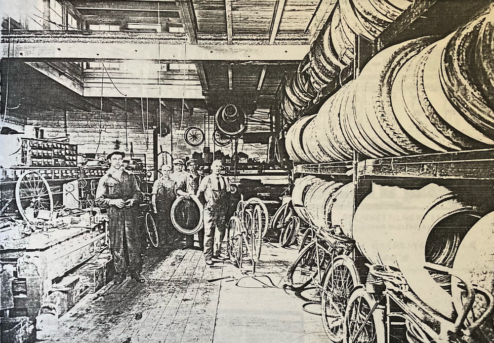 Early Era Interior Photo of the Fridrich Bicycle Store<br />