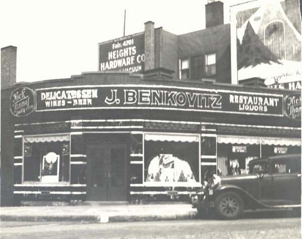 Heights Hardware Sign is Visible for Blocks, ca. 1938