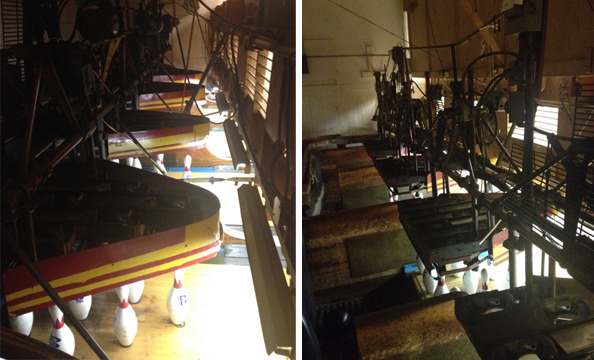 The Pin Setting Machines.