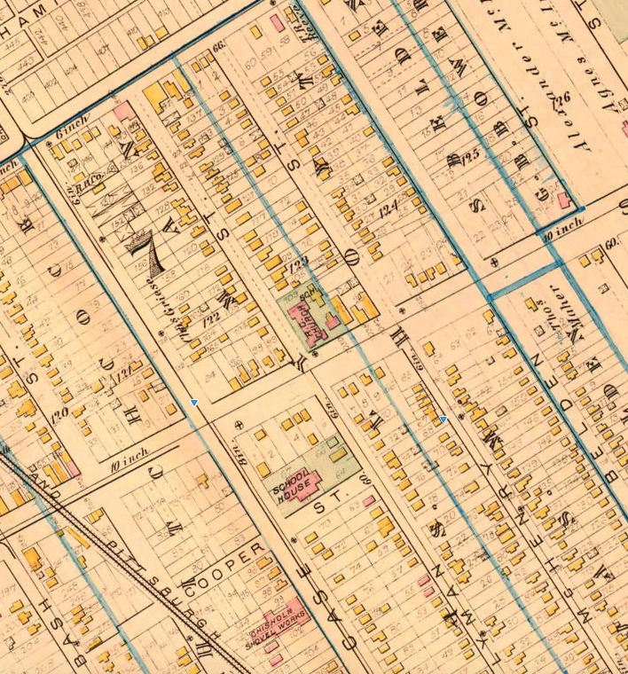 Cleveland Street Map, 1881
