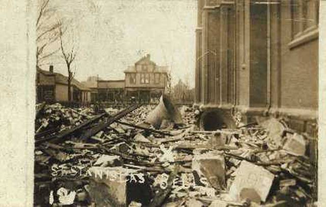 St. Stanislaus Steeples, After 1909 Tornado