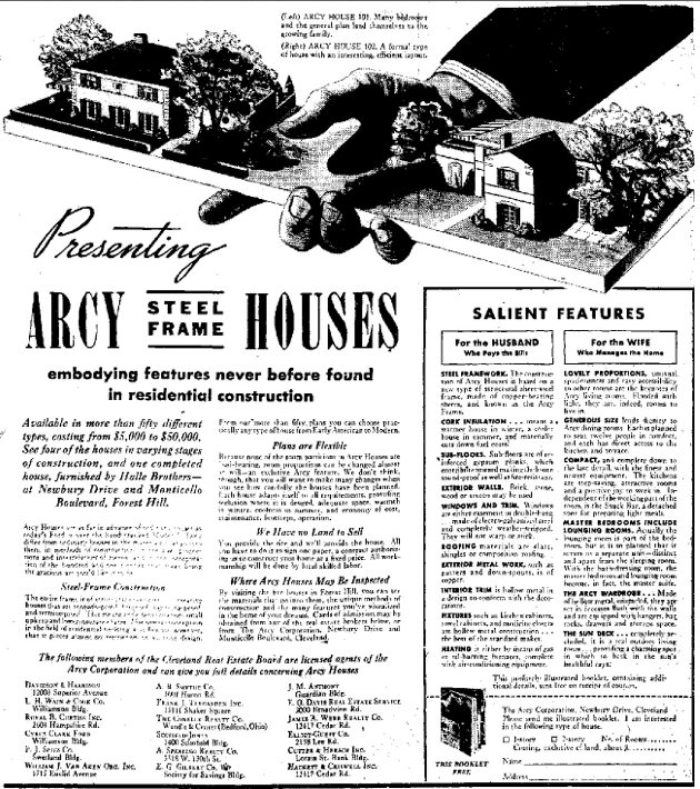 Arcy Ad, 1936