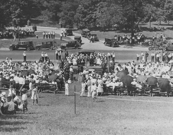 Crowd at Dedication, Circa 1930s