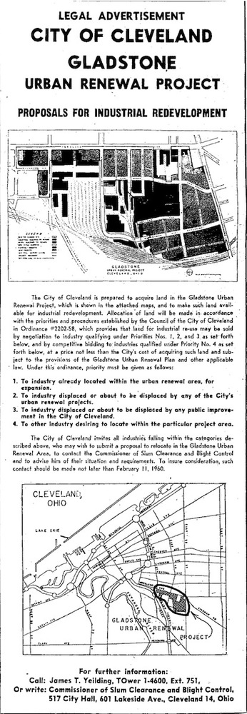 City Call for Proposals, 1960