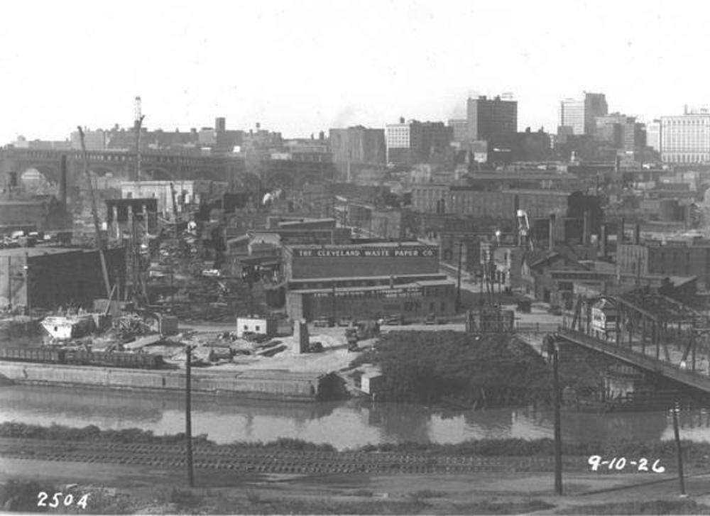 A "bird's" view of Cleveland Centre in the Early Twentieth Century