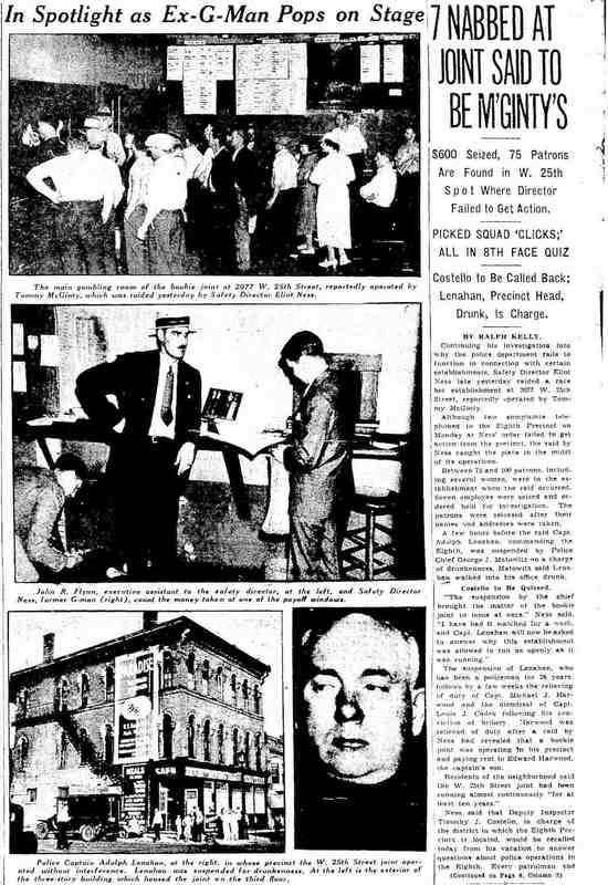 Ness Raids McGinty's Cheat Spot, 1936