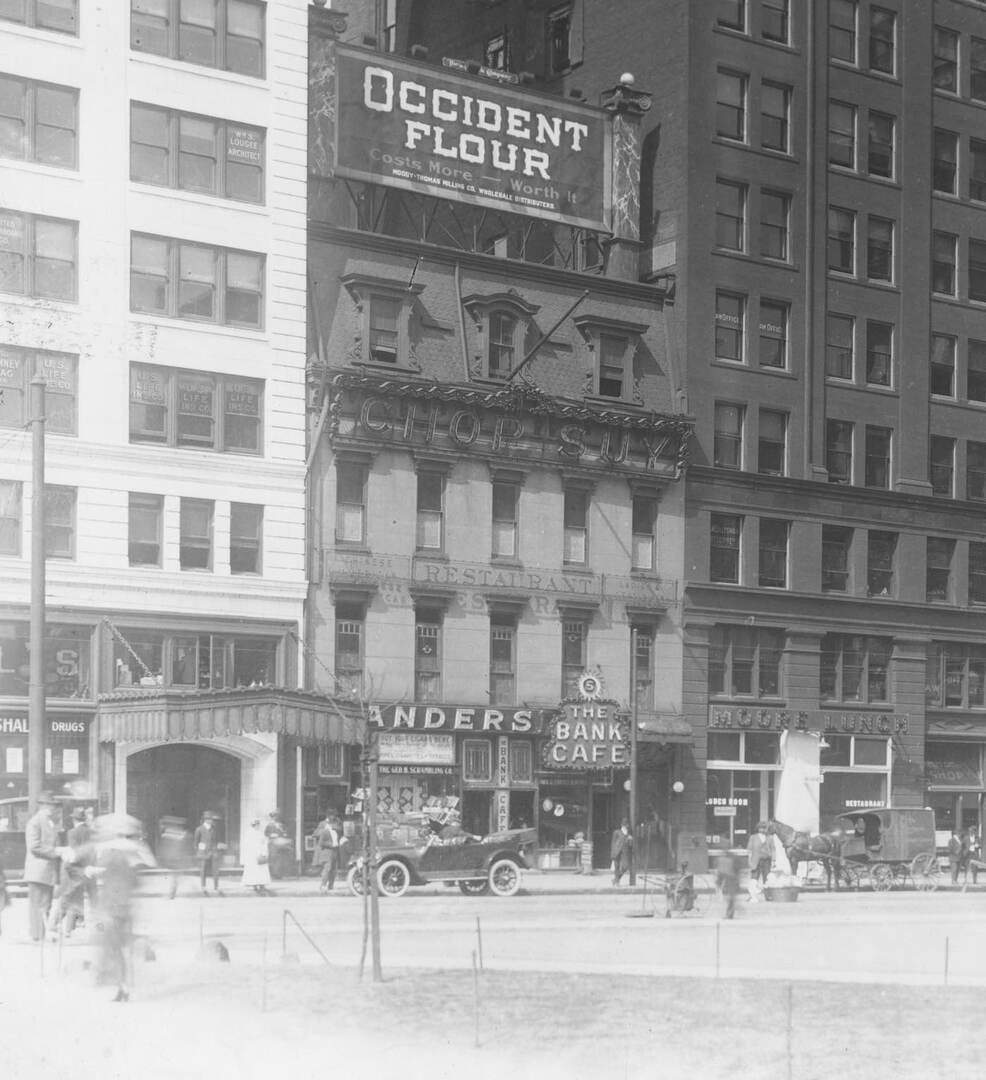 Wong Kee's Golden Dragon Restaurant on Public Square, 1910