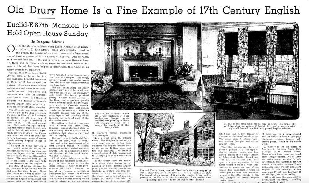 Drury Club, 1939