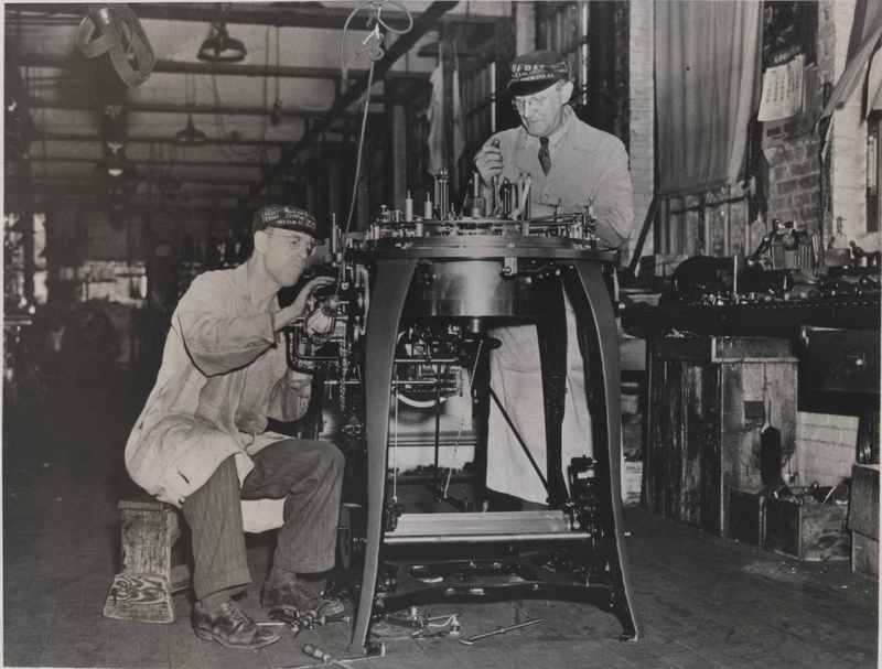 Assembling a Knitting Machine, 1940