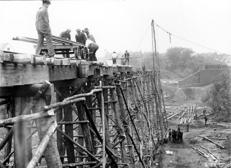 Temporary Construction Trestle, 1915