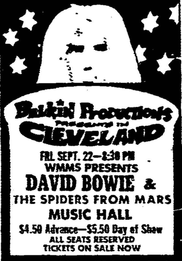 David Bowie Concert Ad