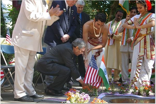 Indian Soil Added to Peace Garden Crypt