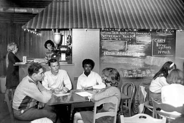 The Gate Coffeehouse at Trinity Cathedral, ca. 1965.
