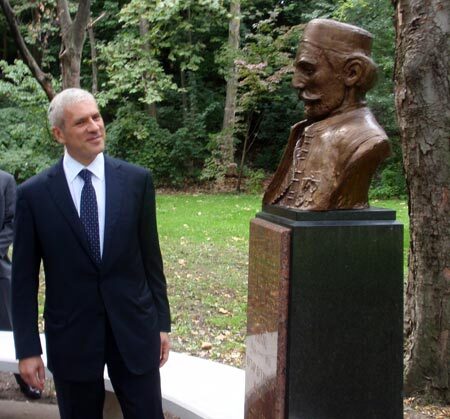 President Tadic and Njegos Bust, 2009